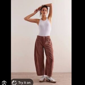We The Free Women's Wide Leg Cord Pants in Brown